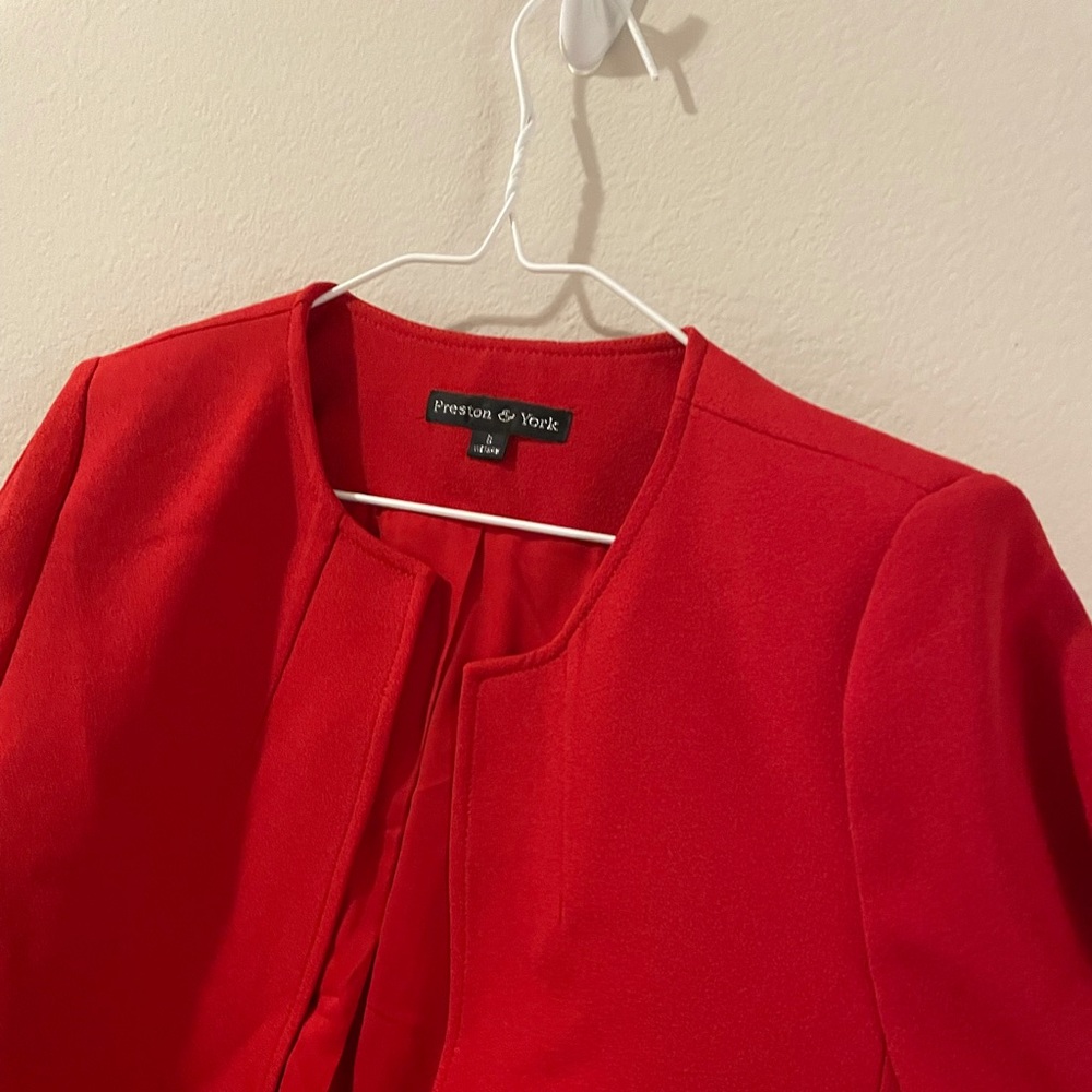 Preston & York bright red coat